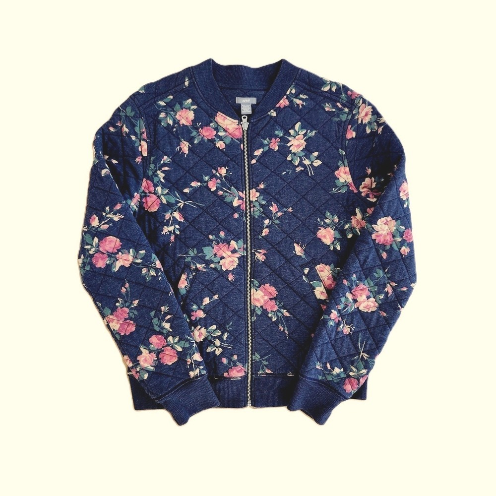 Vintage Aerie Floral Quilted Jacket XS/S Rare Deadstock